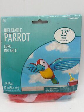 Inflatable Parrot - 23" Wide - Fun Tropical Party Decoration